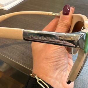 Prada Nude and Silver Sunglasses